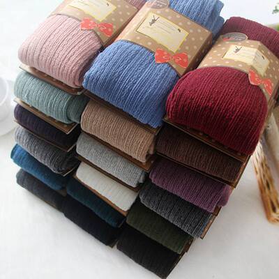 秋冬毛线春秋麻花打底裤袜中厚丝袜连袜裤棉质秋季连裤袜女打底袜