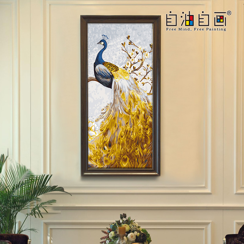 Corridor Fu Lu Making money number Oil painting diy Hand drawn Significant Oil Painting Vertical version Entrancein the Home accessories , Decorative painting , DIY/Digital painting category - from Buy2taobao.com to provide professional Taobao agent buy service