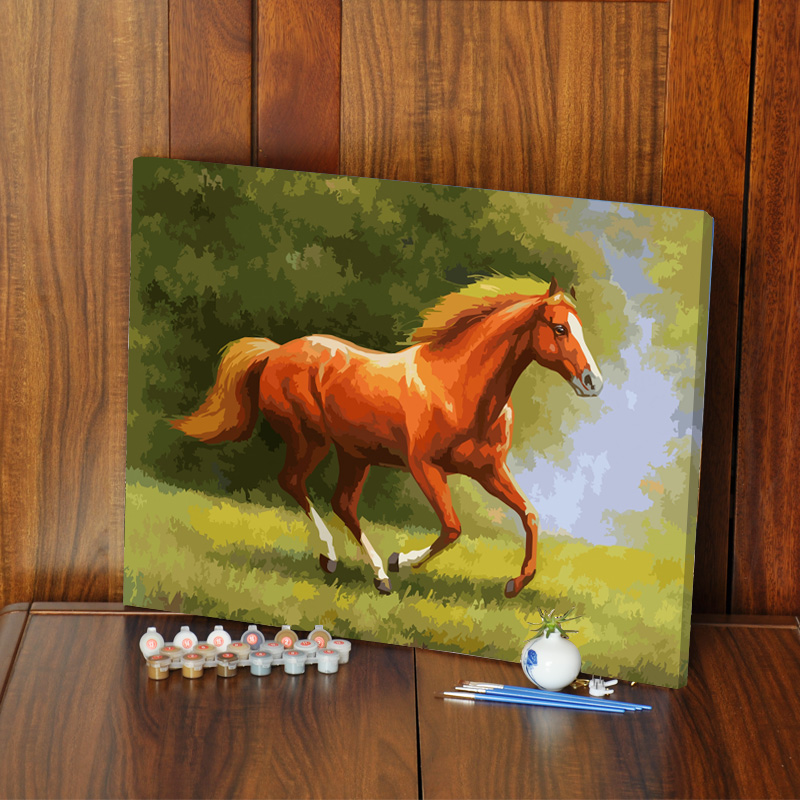 Corridor Decorative painting Fine horse painting diy number Oil Painting animal Oil painting a living room bedroomin the Home accessories , Decorative painting , DIY/Digital painting category - from Buy2taobao.com to provide professional Taobao agent buy service