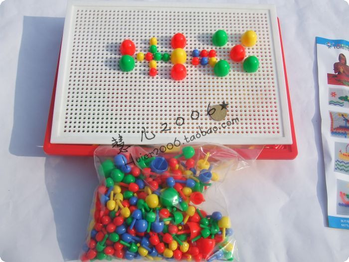 Large Mushroom nail combination Flapper intelligence baby Bead Building blocks Children's educational toys Beading Jigsaw puzzle box-packedin the Toy/Childs/Puzzle/Building block/Model , Beads/Jigsaw/Pair/Disassembly/Beat Toy , Inserted beads/Mushroom nailing category - from Buy2taobao.com to provide professional Taobao agent buy service