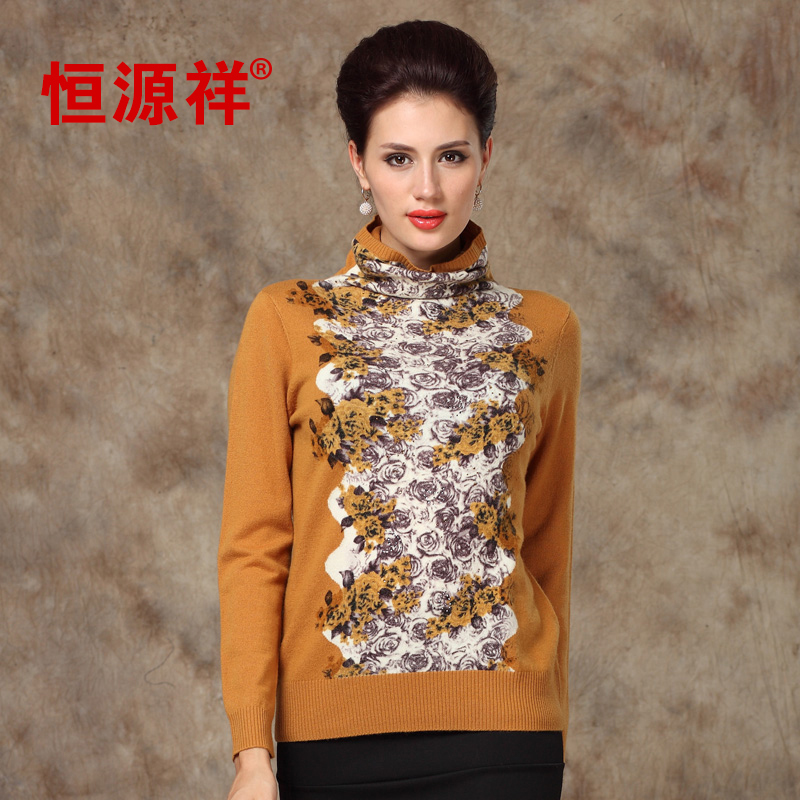 恒源祥品牌羊毛衫女装2019秋冬新款堆堆领女士毛衣针织衫时尚百搭|msdalam kategori Butik wanita / wanita, sweater - dari Buy2taobao.com untuk memberikan perkhidmatan ejen Taobao profesional membeli