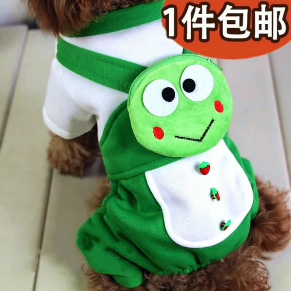 青蛙背包小狗狗衣服新款春装四脚衣服泰迪比熊幼犬春夏天宠物服装在类目 宠物/宠物食品及用品, 宠物服饰及配件, 宠物服装/雨衣中 - 来自Buy2taobao.com提供专业的淘宝代购服务