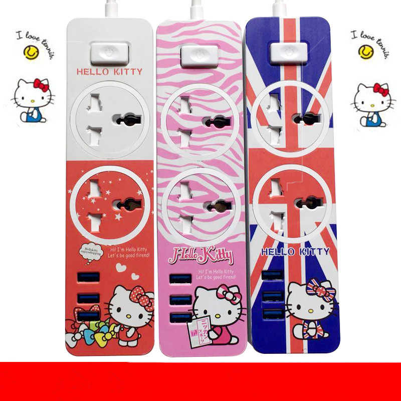 hello kitty Cartoon Plug In Panel intelligence switch source Platoon and insertion socket terminal block usb Drag stripin the Electronic/Electrician , Terminal Blocks/Plug , Terminal Blocks category - from Buy2taobao.com to provide professional Taobao agent buy service