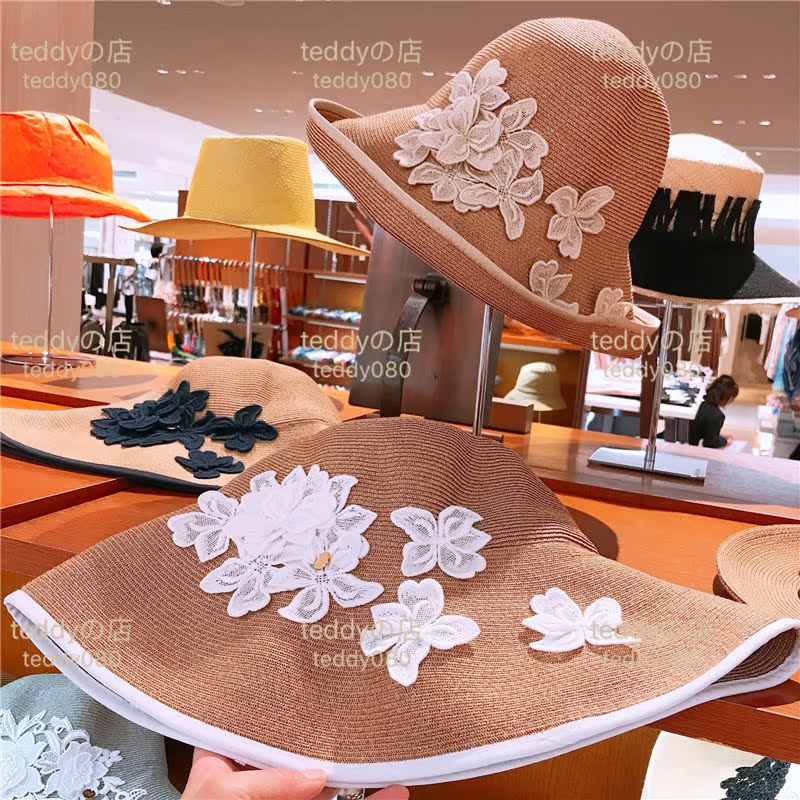 日本直發19春夏Athena New York Amelia立體蕾絲花遮陽草帽在類目 服飾配件/皮帶/帽子/圍巾, 帽子中 - 來自Buy2taobao.com提供專業的淘寶代購服務