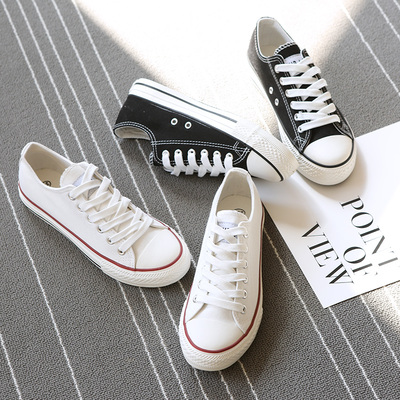 2018新款小白帆布鞋子女春季韩版原宿百搭ulzzang板鞋学生1992ins