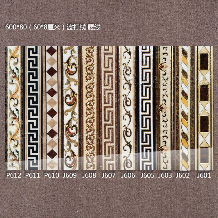 60*8 a centimeter Gold-plated ceramic tile Side line TOILET Waistline Wave wire Transmission line Wall tile Side line line Palisadein the Decoration main material , Ceramic tile , Tile decorative accessories , Waistline category - from Buy2taobao.com to provide professional Taobao agent buy service
