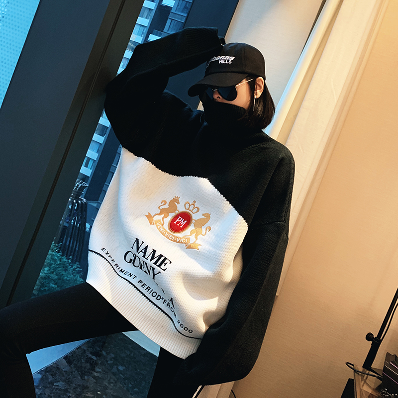 专区新款韩版超火网红高领毛衣女宽松加厚长款套头慵懒风可打底在类目 女装/女士精品, 毛衣中 - 来自Buy2taobao.com提供专业的淘宝代购服务