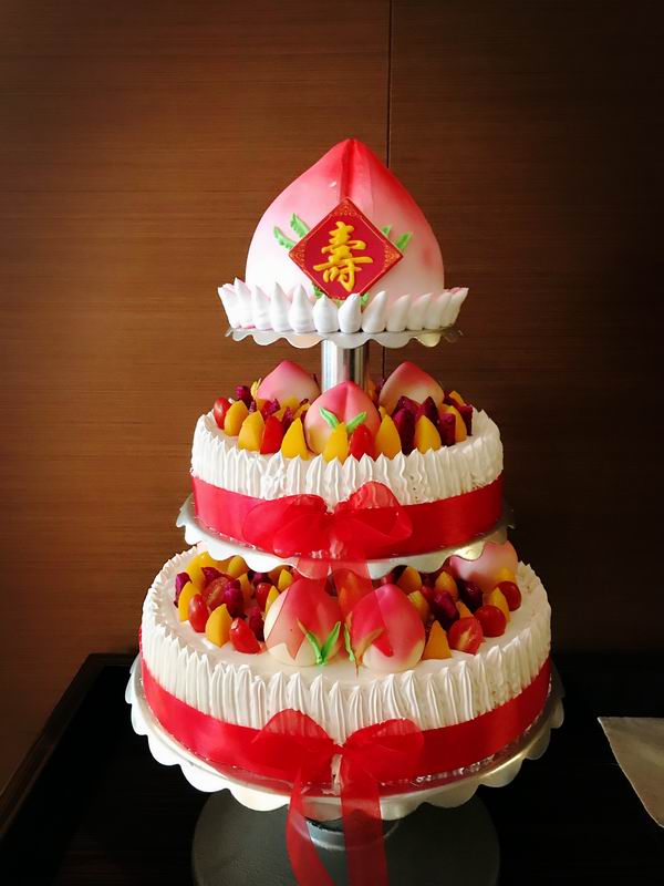 【成都实体店】三层蛋糕祝寿生日蛋糕寿星寿桃生日蛋糕|ruв категории водной мясо/свежие фрукты и овощи/еда, свежие пирожные - от Buy2taobao.com для оказания профессиональной услуги покупки агента Taobao