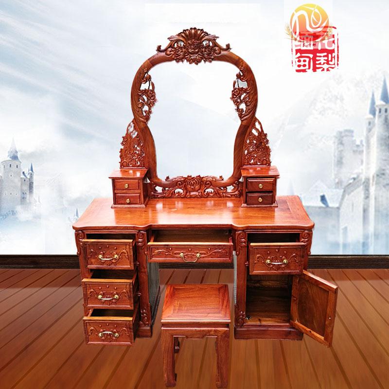 特惠红木缅甸花梨木大果紫檀化妆台梳妆台实木雕刻精美梳妆化妆桌|msdalam kategori perabot kediaman, of Tables, Dresser/meja - dari Buy2taobao.com untuk memberikan perkhidmatan ejen Taobao profesional membeli
