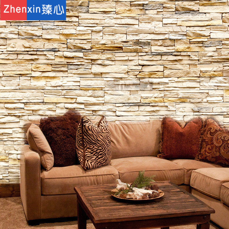 Zhen Heart Home waterproof size wallpaper a living room television large three-dimensional 3D mural wallpaper Brick Culture Stonein the Decoration main material , Wallpaper , PVC Wallpaper category - from Buy2taobao.com to provide professional Taobao agent buy service