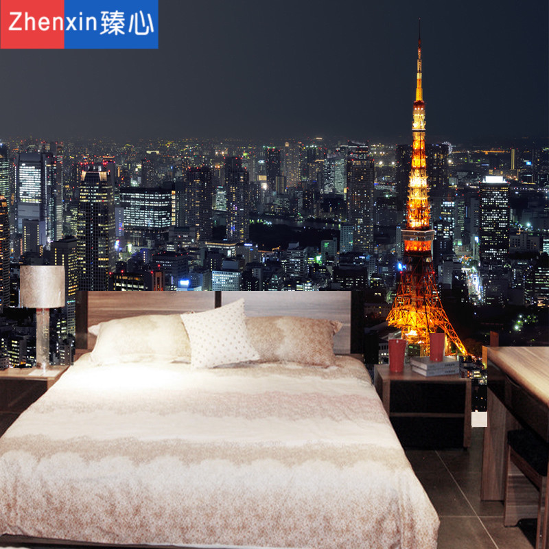 Zhen heart 3d three-dimensional large television sofa Background Wallpaper City Night view Scenery background Wall Paper Qiangbuin the Decoration main material , Wallpaper , Non-woven wallpaper category - from Buy2taobao.com to provide professional Taobao agent buy service