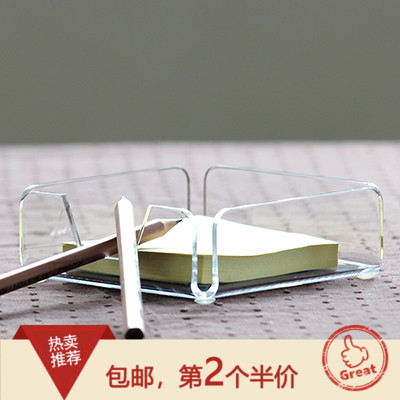 极简亚克力透明桌面办公商务便签整理盒卡片方纸巾收纳盒支持定制|msdalam kategori Aksesori rumah, barang-barang hiasan, kotak tisu hiasan - dari Buy2taobao.com untuk memberikan perkhidmatan ejen Taobao profesional membeli