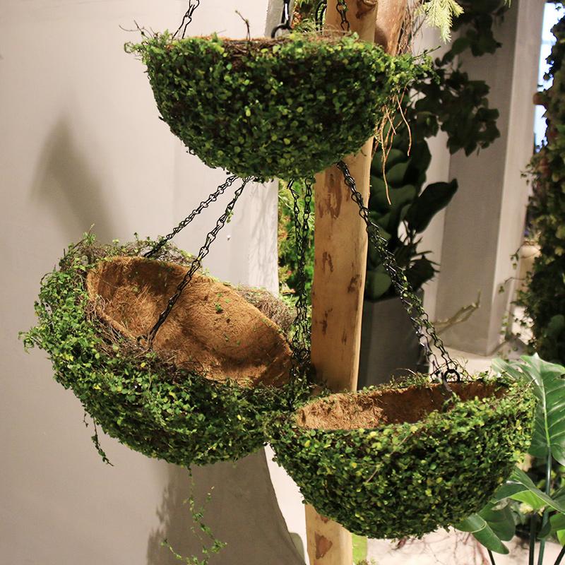 碎布青苔吊篮 常春藤挂篮户外墙壁挂饰 阳台围栏挂壁种花种草挂篮在类目 家居饰品, 花瓶/花器/仿真花/仿真饰品, 花器/花瓶, 花篮中 - 来自Buy2taobao.com提供专业的淘宝代购服务