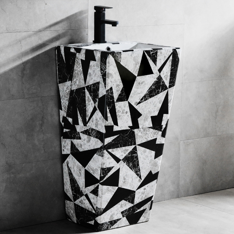 personality Ceramic Art Pedestal Basin household TOILET vertical square Sink one Floor type balcony Washbasinin the Decoration main material , Toiletries , Wash basin , Pedestal Basin category - from Buy2taobao.com to provide professional Taobao agent buy service