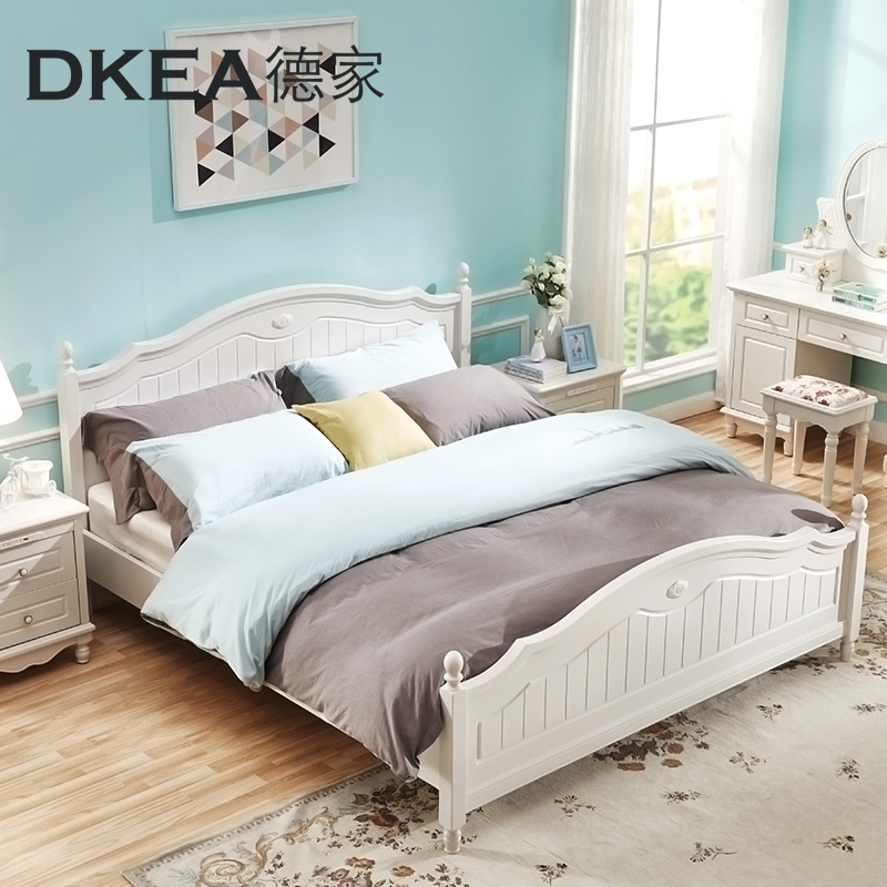 Tendulkar Korean Countryside Storage Red Bed girl Single Princess Bed solid wood Double bed High box bed 1.2 ricein the Residential furniture , Beds , Solid wood bed category - from Buy2taobao.com to provide professional Taobao agent buy service