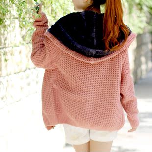 2013秋 精品外搭中长长袖气质毛衣<em>针织开衫</em> 带