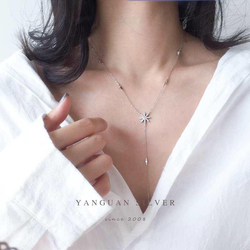 925 Sterling Silver Star Necklace Clavicle chain Simplicity Versatile temperament have cash less than that is registered in the accounts Spring new pattern designin the Accessories/Fashion Jewelry, Necklace category - from Buy2taobao.com to provide professional Taobao agent buy service