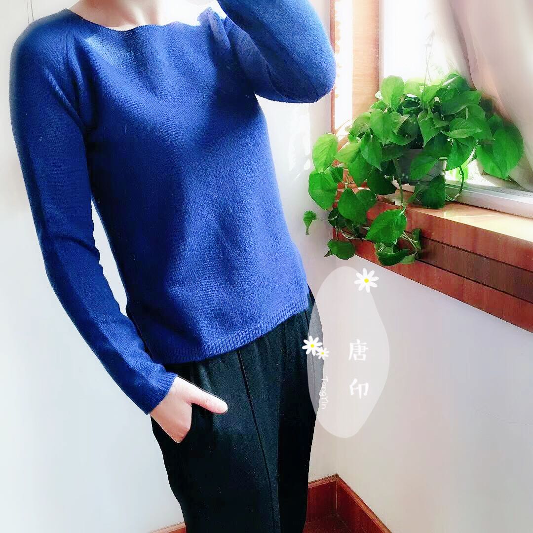 Export original D 100% Pure cashmere sweater Navy blue Shoulder less design Not close tiein the Women's clothing/Boutique , Sweaters category - from Buy2taobao.com to provide professional Taobao agent buy service