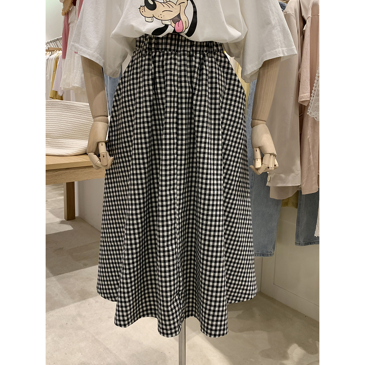 Summer new pattern Korean Edition ins Ultra-fire cowboy skirt Simplicity Versatile Elastic waist The dress Tricolorin the Women's clothing/Boutique , Skirts category - from Buy2taobao.com to provide professional Taobao agent buy service