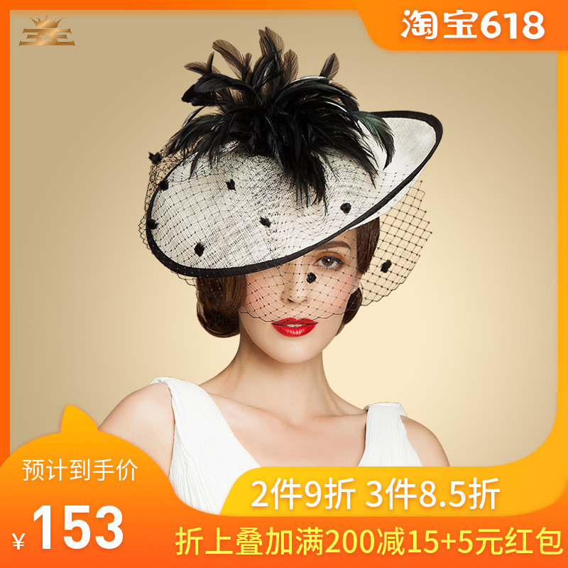 EE Original design English Aristocracy Cambric Small hat leisure time Versatile Europe and America Ladies formal wear banquet Hatin the Accessories/Leather belt/Hat/Muffler , Hat category - from Buy2taobao.com to provide professional Taobao agent buy service