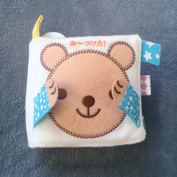 Exit Japan Little Bear baby three-dimensional Cloth book Hide and Seek Small hands Paper ring BB Early education Puzzle cognitionin the Toy/Childs/Puzzle/Building block/Model , Child Bell/Cloth Play/Appease toys , Baby cloth book category - from Buy2taobao.com to provide professional Taobao agent buy service