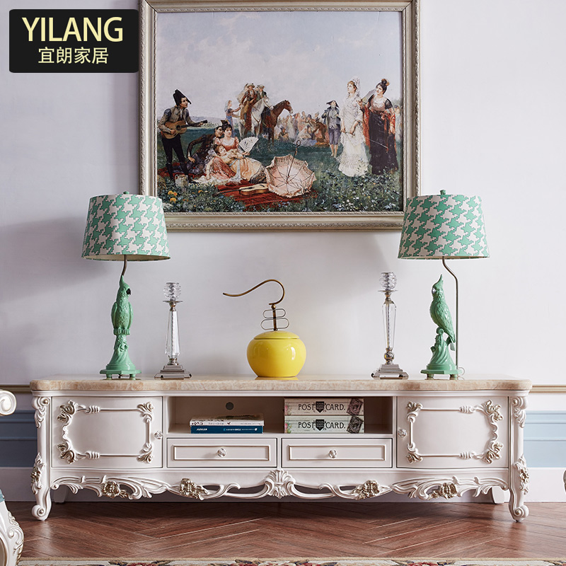 YILANG Simplicity European style All solid wood natural Marble TV cabinet French Countryside Cabinet B12in the Residential furniture , Cabinet , TV cabinet category - from Buy2taobao.com to provide professional Taobao agent buy service