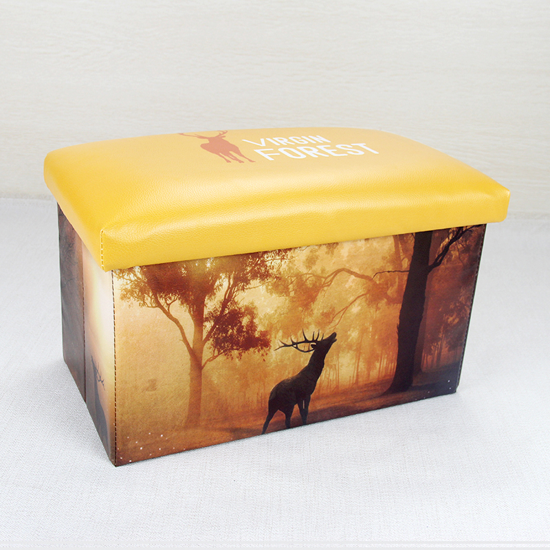 Nordic Cartoon Elk printing Leatherwear fold Storage stool Storage stool pu Sorting box Sofa chairin the Storage consolidation , Home Storage appliances , Stool category - from Buy2taobao.com to provide professional Taobao agent buy service