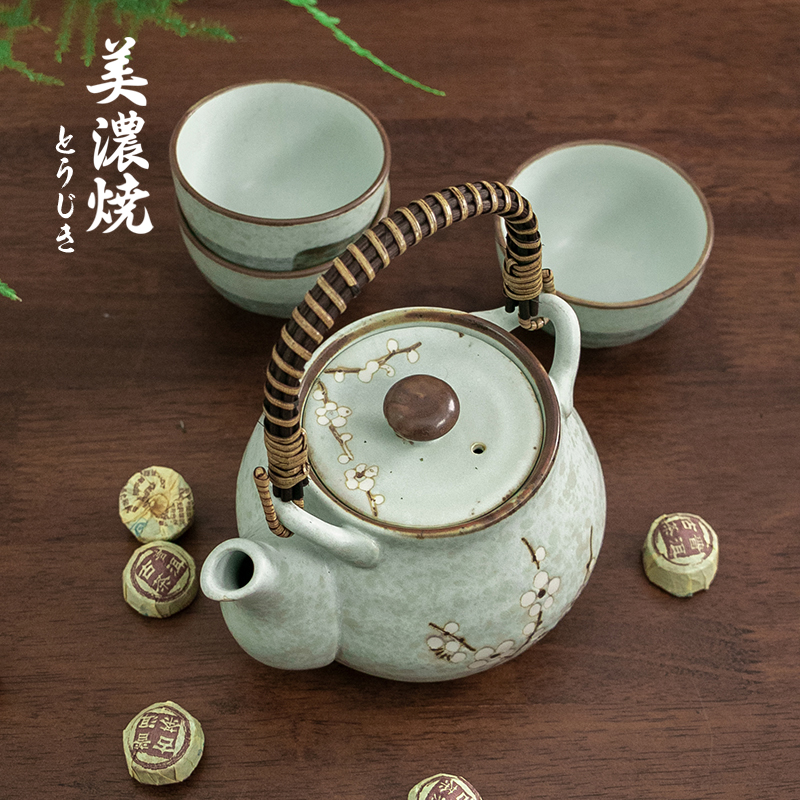 美濃燒 日本進口家用花茶茶具禮盒 壹壺四杯簡約花卉風格茶具套裝在類目 餐飲具, 茶具, 功夫茶具中 - 來自Buy2taobao.com提供專業的淘寶代購服務