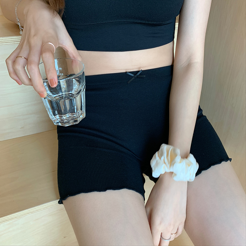 韩版粉色木耳边安全裤防走光不卷边不上滑2019夏季薄款弹力打底裤在类目 女装/女士精品, 裤子, 打底裤中 - 来自Buy2taobao.com提供专业的淘宝代购服务