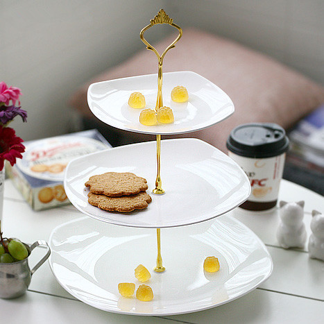 English Afternoon Tea tea set European style Western dish Bone ceramics Fruit plate three layers A snack candy plate 79in the Tableware , Tableware , Fruit bowl/Fruit plate/Hamper category - from Buy2taobao.com to provide professional Taobao agent buy service