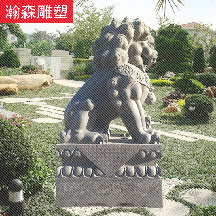 青石石狮子一对看门镇宅家用摆件石雕狮子庭院酒店看门口辟邪摆件|ruв категории Домашний быт, резьба, камень - от Buy2taobao.com для оказания профессиональной услуги покупки агента Taobao