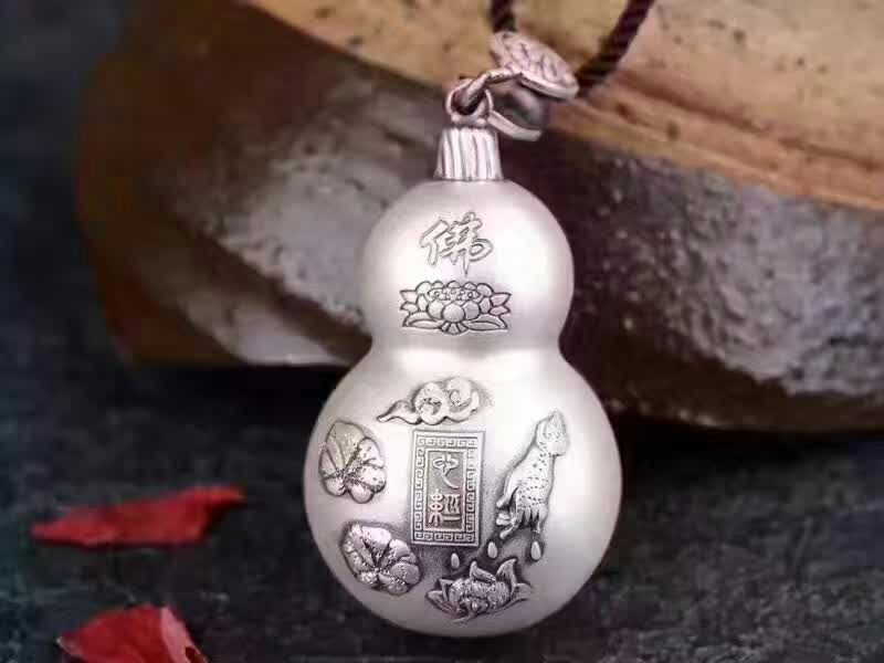 足银999莲花葫芦吊坠,佛字般若波罗蜜多心经纳福保平安57*25mm|ruв категории Украшения,ювелирные изделия, ожерелье - от Buy2taobao.com для оказания профессиональной услуги покупки агента Taobao