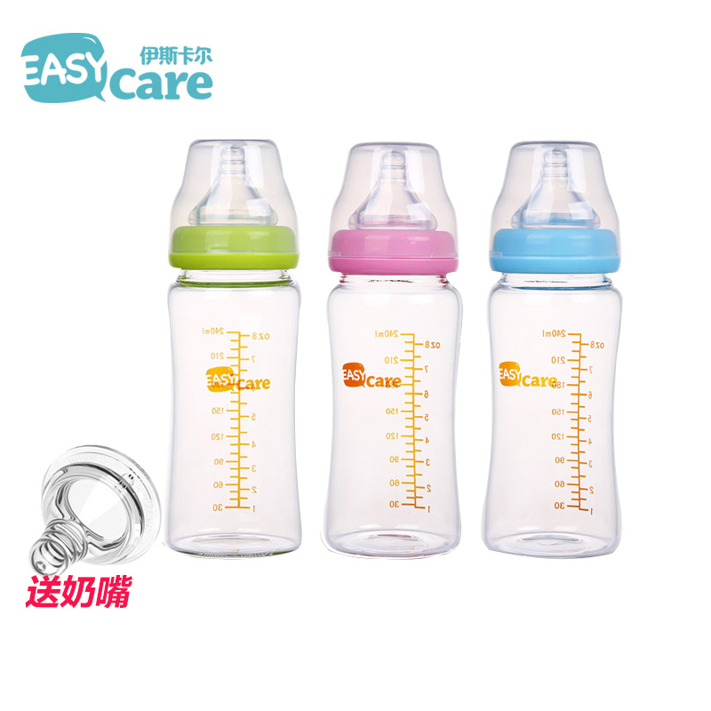 伊斯卡爾新生兒 防脹氣嬰兒 寶寶寬口徑玻璃奶瓶 240ml 特價包郵在類目 尿片/洗護/餵哺/推車牀, 奶瓶/奶瓶相關, 奶瓶中 - 來自Buy2taobao.com提供專業的淘寶代購服務