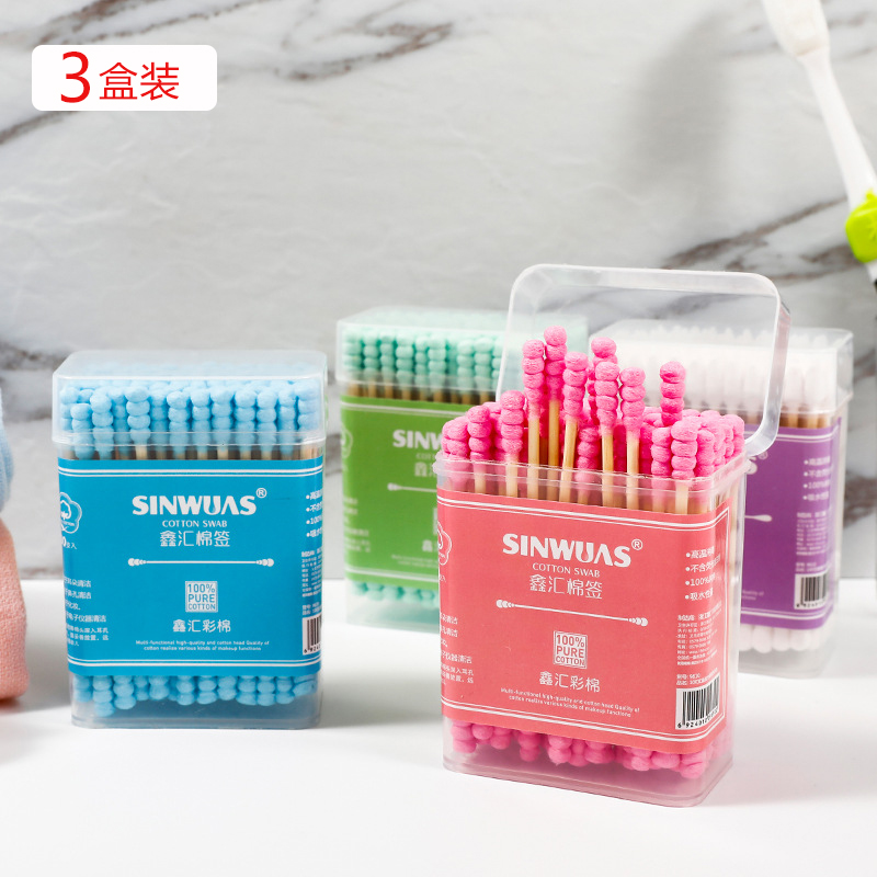 Xinhui colour Spiral Double head Cotton swab disposable Stick Ears Remove makeup Makeup Cotton swab Cotton stick 3in the Family/Personal Cleaning Tools , Personal care cleaning appliances , Swabs/Swab/Bale category - from Buy2taobao.com to provide professional Taobao agent buy service