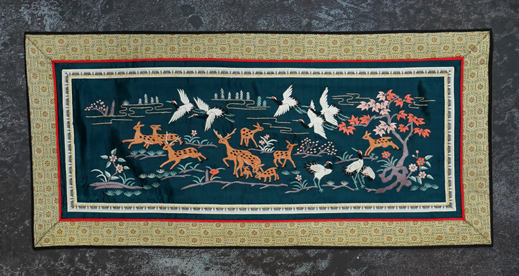Crane deer Ethnic style court characteristic gift manual Embroidery Old embroideries manual Embroidery Decorative paintingin the Arts and crafts , Folk arts and crafts Features , Embroidery category - from Buy2taobao.com to provide professional Taobao agent buy service