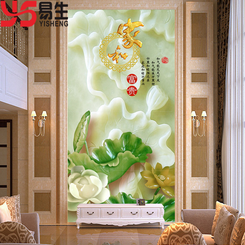 中式現代3d玉石電視玄關瓷磚背景牆 過道走廊裝飾畫浮雕背景 荷花在類目 家裝主材, 瓷磚, 瓷磚背景牆中 - 來自Buy2taobao.com提供專業的淘寶代購服務