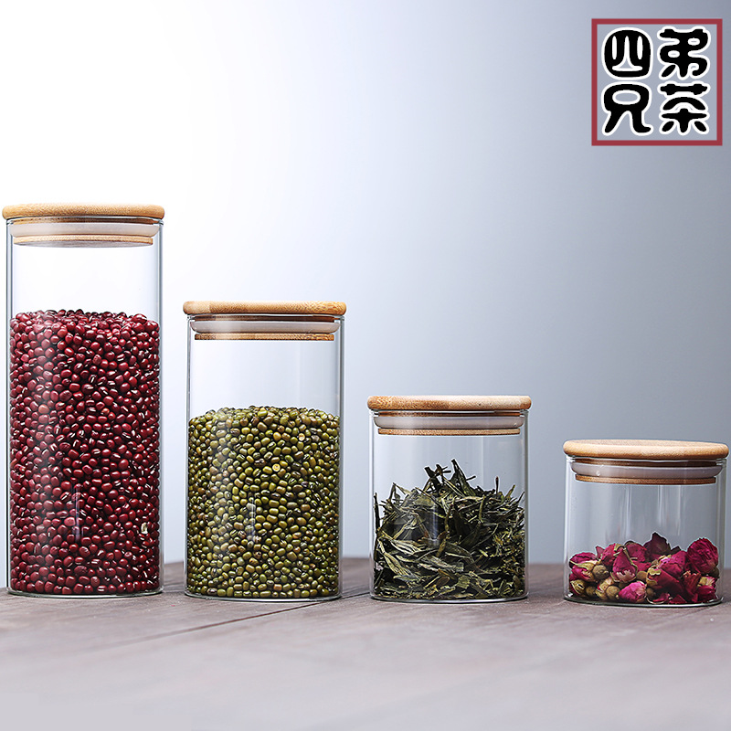 transparent Portable Glass Storage Jar Pu 'er Tea Red and green Tea Jar seal up Mini bottle householdin the Tableware , Tea set , Tea caddy category - from Buy2taobao.com to provide professional Taobao agent buy service