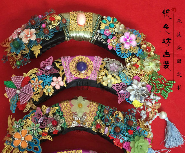 华妃头饰 旗头格格头假发(包含饰品)在类目 美发护发/假发, 假发, 发包/丸子中 - 来自Buy2taobao.com提供专业的淘宝代购服务