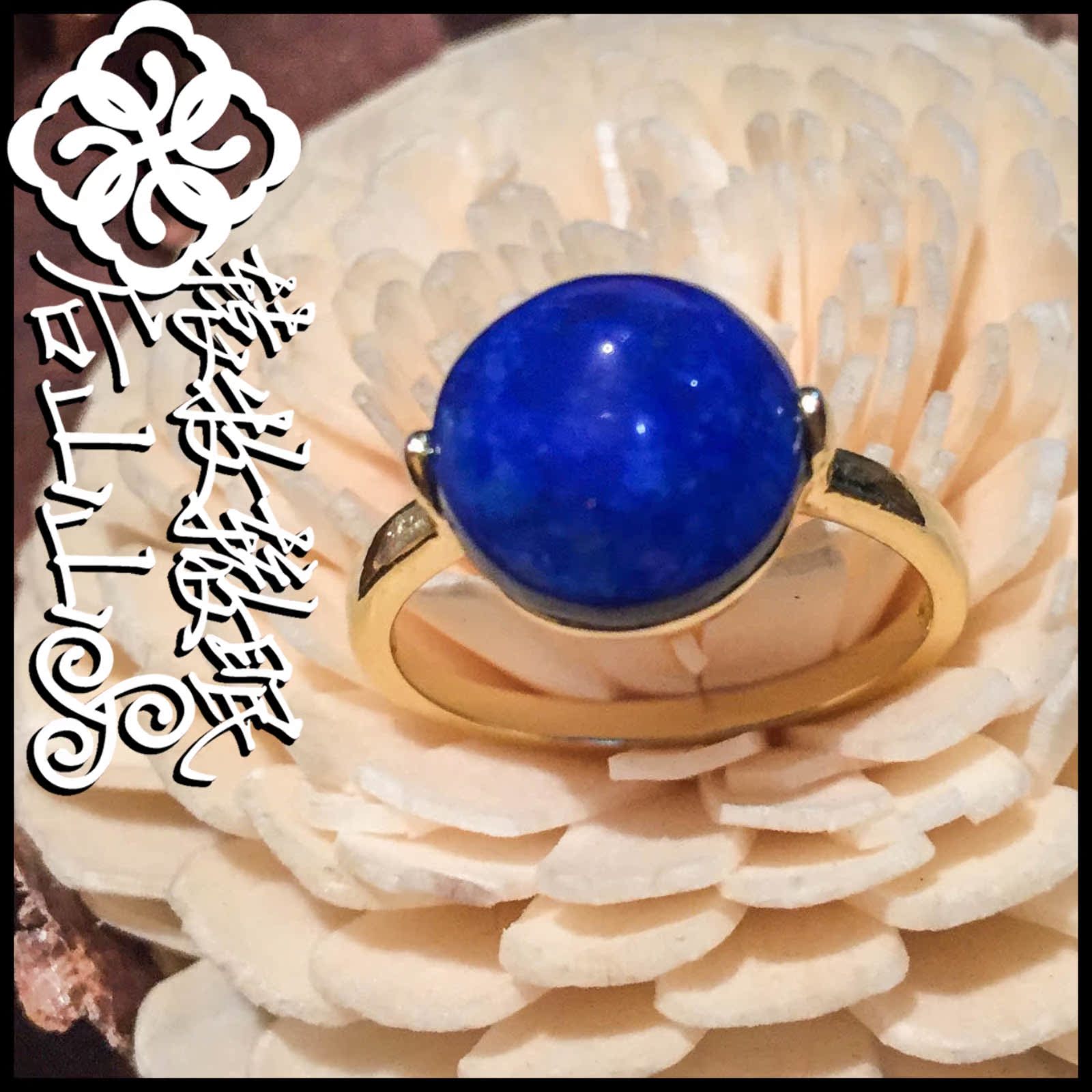 3A lapis lazuli s925 Silver-plated 18k Gold Ring Ring Pinky 14 Numberin the Accessories/Fashion Jewelry, Ring/Ring category - from Buy2taobao.com to provide professional Taobao agent buy service