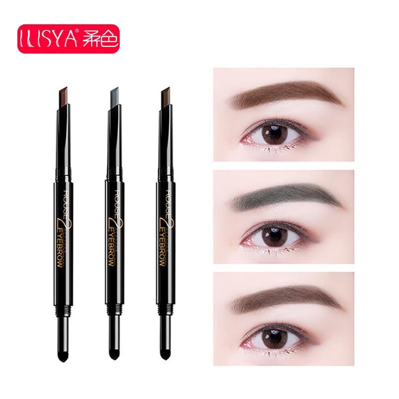 ILISYA Double head Eyebrow pencil Eyebrow beginner automatic Eyebrow pencil waterproof Anti-sweat Ribbon men and womenin the Makeup/Perfume/Beauty tools , Eyebrow pencil/Eyebrow/Eyebrow cream category - from Buy2taobao.com to provide professional Taobao agent buy service