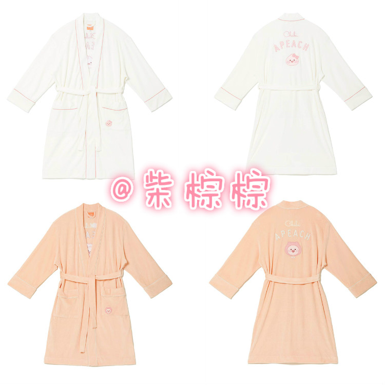 Japan Genuine KAKAO FRIENDS APEACH Peach fart Bathrobe bathrobein the Play mode/Anime/Periphery/cos/Board games , Cartoon/Animation around , Anime T-Shirt/Shoes/Clothing category - from Buy2taobao.com to provide professional Taobao agent buy service