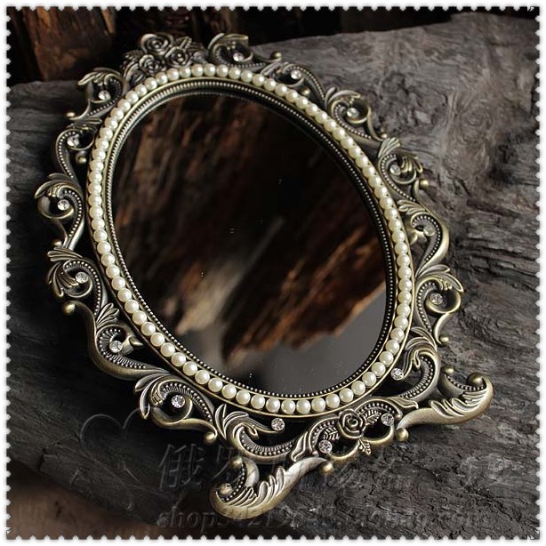 Russia Bronze Taiwan mirror Oval Metal Desktop Mirror Hollow European style rose princess Mirror childin the Family/Personal Cleaning Tools , Sanitary appliances/Bathroom accessories , Non-portable with a mirror , Mirror cabinet/Mirror category - from Buy2taobao.com to provide professional Taobao agent buy service