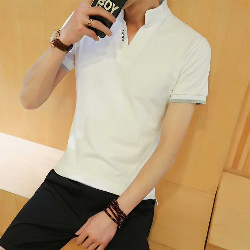 summer Short sleeve T-shirt for men Korean Edition printing Stand collar POLO half sleeve Led men's wear clothesin the Men's clothing, Polo Shirts category - from Buy2taobao.com to provide professional Taobao agent buy service