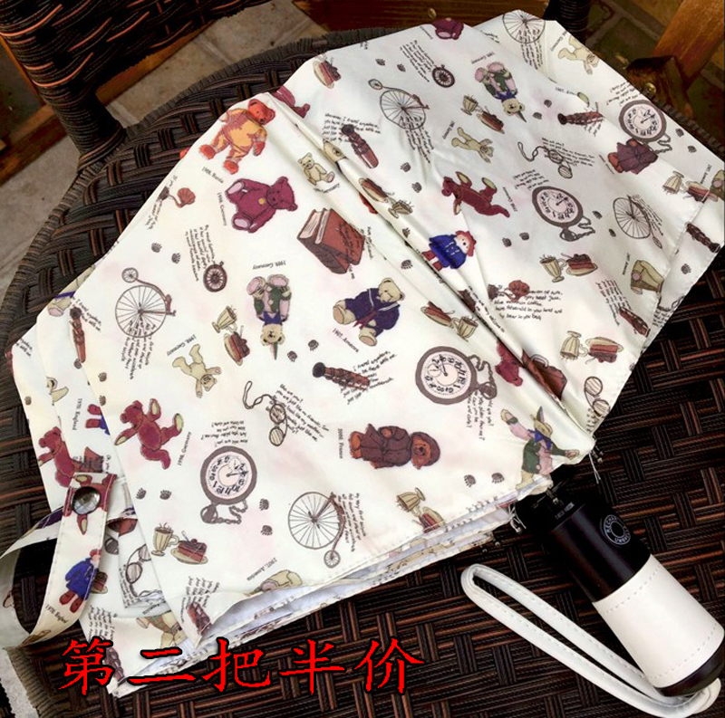 創意全自動開合卡通小熊自動傘 晴雨傘三折傘折疊銀膠防紫外線在類目 居家日用, 傘/雨具/防雨/防潮, 傘中 - 來自Buy2taobao.com提供專業的淘寶代購服務