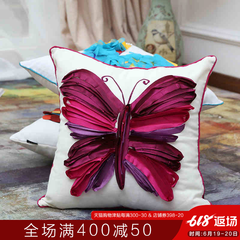 originality butterfly Embroidery Cotton and hemp Pillowcase Bedside Cushion personality fashion a living room sofa Fabric art Pillow By packagein the Home Fabric , Pillow/Pillow category - from Buy2taobao.com to provide professional Taobao agent buy service