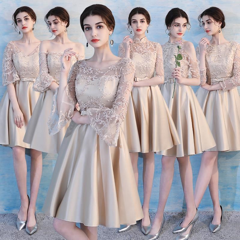 longuette Gradient color Retro Bridesmaid Dresses Sisters Evening dress perform Wedding dress Banquet Engagement marry Champagnein the Women's clothing/Boutique , Wedding/Cheongsam/Formal dress , Formal dress/Evening category - from Buy2taobao.com to provide professional Taobao agent buy service