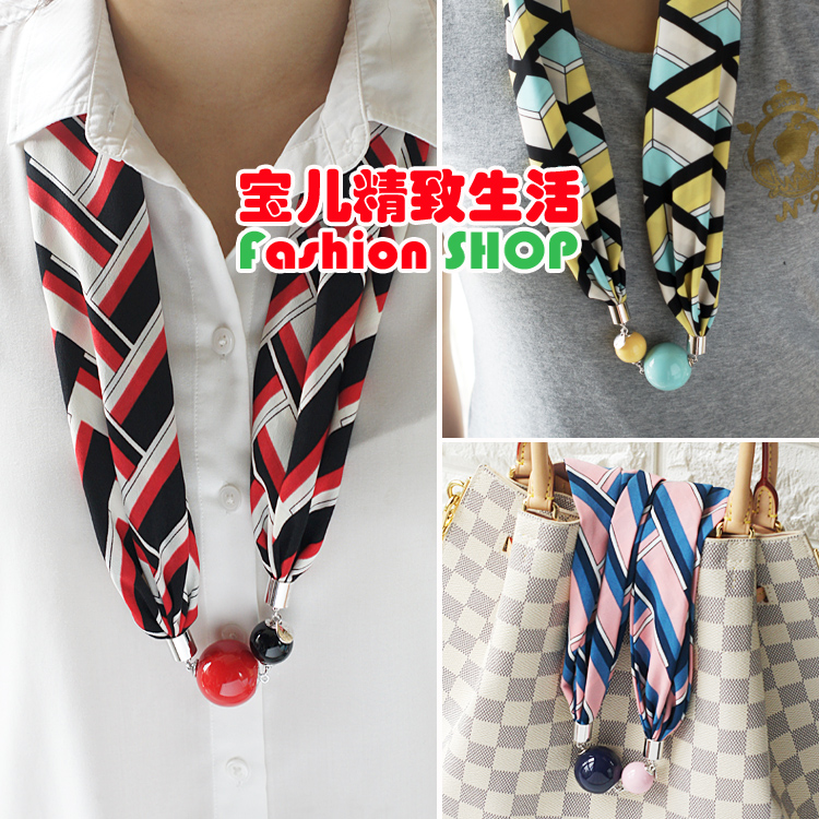 韩国进口饰品GRAIN de BEAUTE Aznavour AZ正品 丝巾项链领带领巾在类目 服饰配件/皮带/帽子/围巾, 围巾/丝巾/披肩中 - 来自Buy2taobao.com提供专业的淘宝代购服务