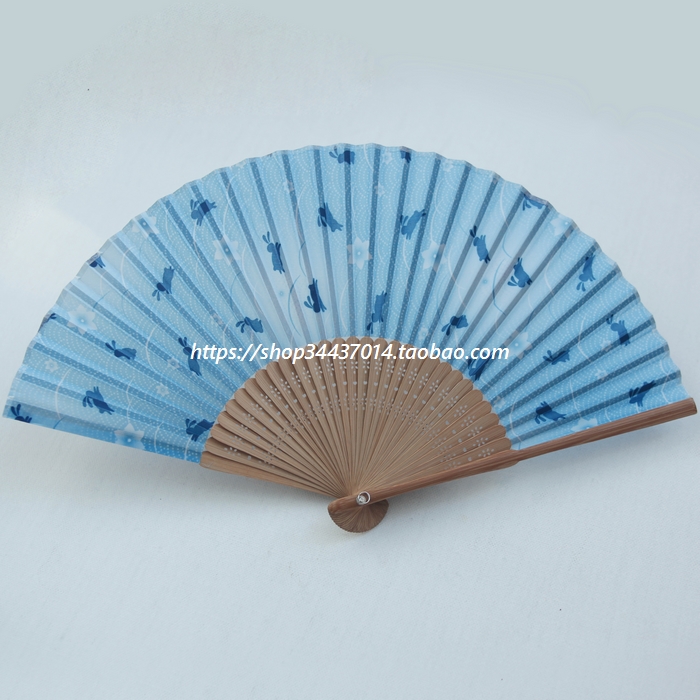 Small objects and wind Japanese decorative pattern Folding fan Oil Bamboo handle Fan Mid-Autumn Moon Rabbitin the Home Daily , Fan/Mini Fan/Fitting/Ice pad/Ice stickers , Fan category - from Buy2taobao.com to provide professional Taobao agent buy service