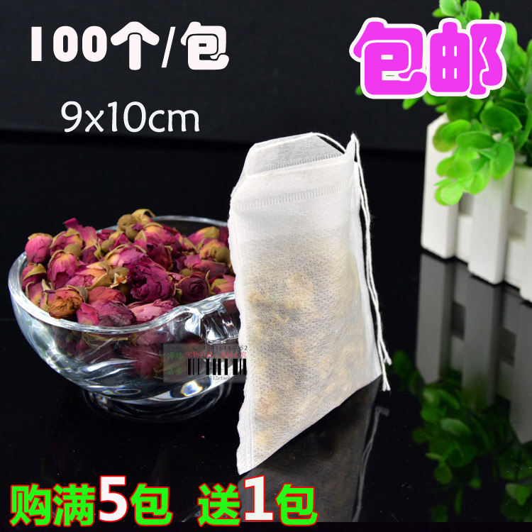 包邮100个9*10cm茶包袋花茶袋泡茶袋卤料调料隔渣一次性过滤袋子|msdalam kategori pinggan mangkuk, set teh, lain - dari Buy2taobao.com untuk memberikan perkhidmatan ejen Taobao profesional membeli