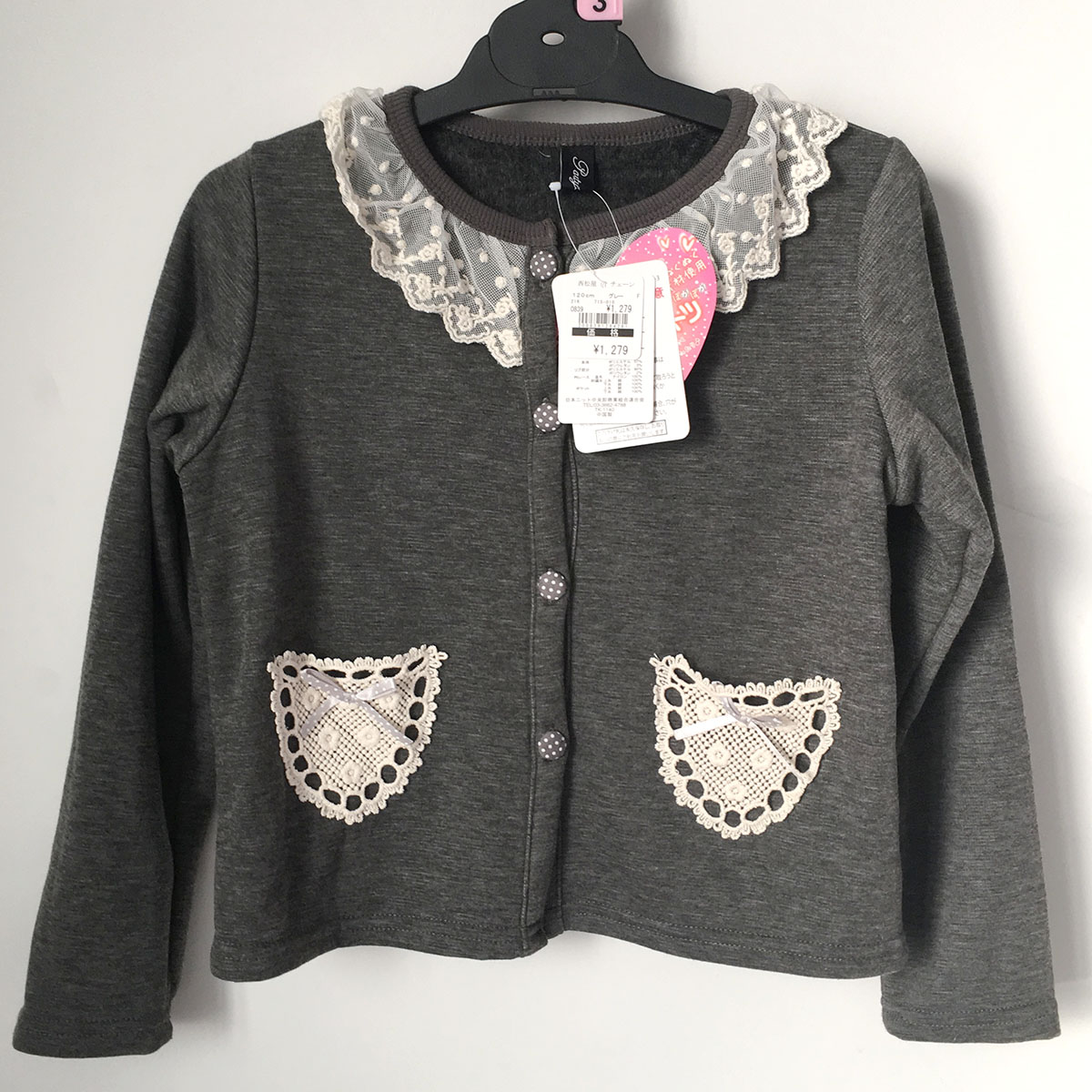 女宝开衫加绒卫衣蕾丝女孩中小童春秋外出衣服加厚3-4岁|ruв категории Детская одежда, свитер/свитер - от Buy2taobao.com для оказания профессиональной услуги покупки агента Taobao